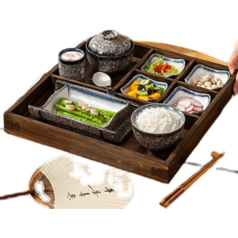 日式民宿陶瓷餐具餐厅饭店分格餐盘月子会L所一人份分餐制餐具套,餐饮具,盘,淘宝优惠券,粉丝福利购,淘宝优惠卷