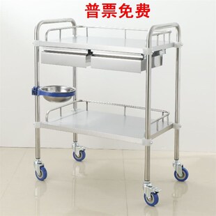 不锈钢医用治疗车诊所小推车置y物架手术室医疗器械仪器美容移动