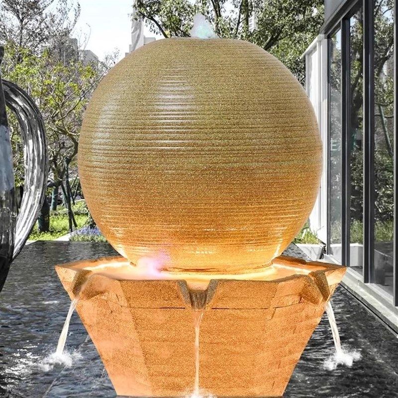 风水球流水摆f件循环水喷泉鱼池缸公司酒店大堂水景庭院造景水幕,家居饰品,装饰摆件,淘宝优惠券,粉丝福利购,淘宝优惠卷