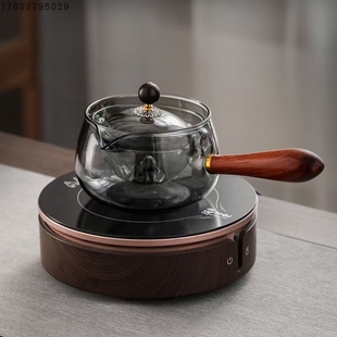转把逍遥壶玻璃泡茶壶p防烫电陶炉煮茶壶简约家用纯手工茶具套装