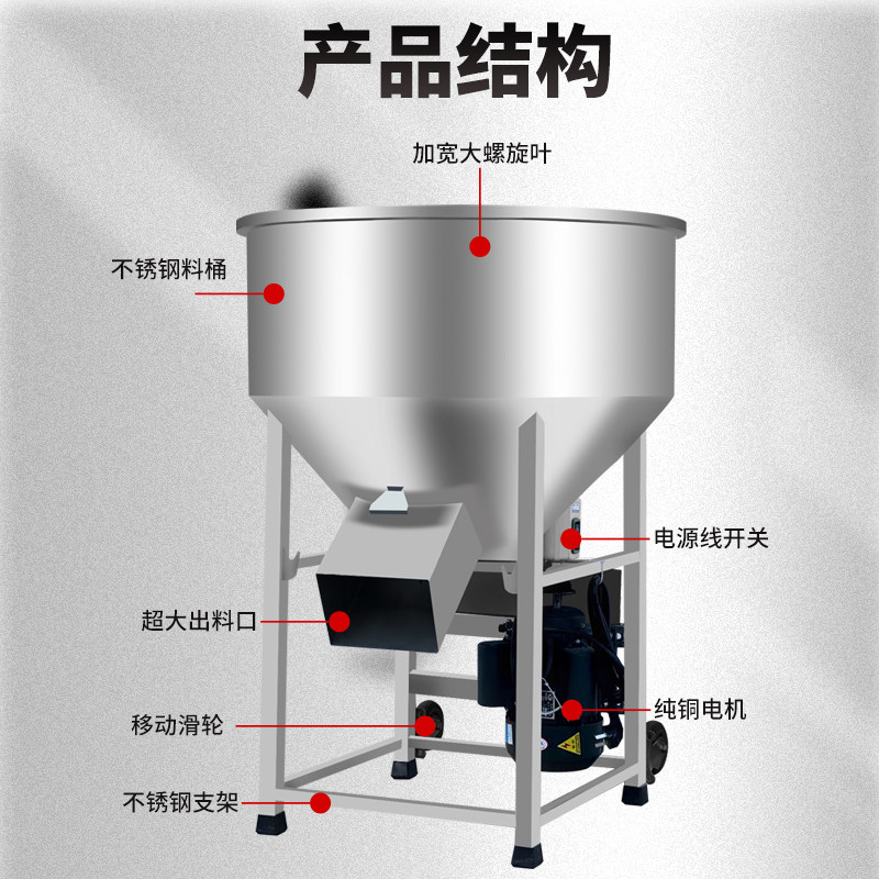 加厚不锈钢饲料搅拌机养殖场饲料拌D药拌料机种子包衣机塑料混色,五金/工具,拌料机,淘宝优惠券,粉丝福利购,淘宝优惠卷