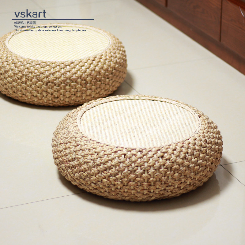 日式藤编蒲c团坐垫民宿榻榻米客厅坐墩圆形加厚家用打坐垫禅修垫,居家布艺,蒲团,淘宝优惠券,粉丝福利购,淘宝优惠卷