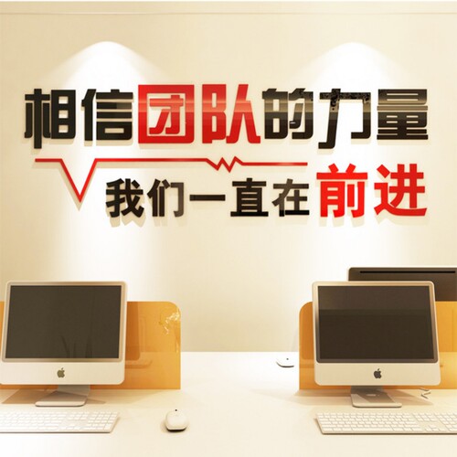 相信团队的力量励志标语文字办公C室企业文化墙亚克力立体墙贴装