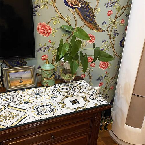 美式桌旗高级感茶l几长条装饰布电视柜盖布斗柜欧式高档奢华餐桌