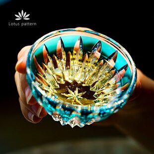 清酒 观山堂江户切子水晶玻璃小酒杯A家用轻奢手工莲花小茶杯日式