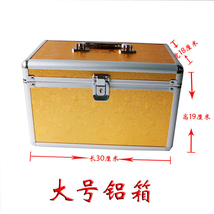 专业铝合金采耳工具箱 有夹层 可B放下震子头灯 鹤毛 鹤毛鸡毛手