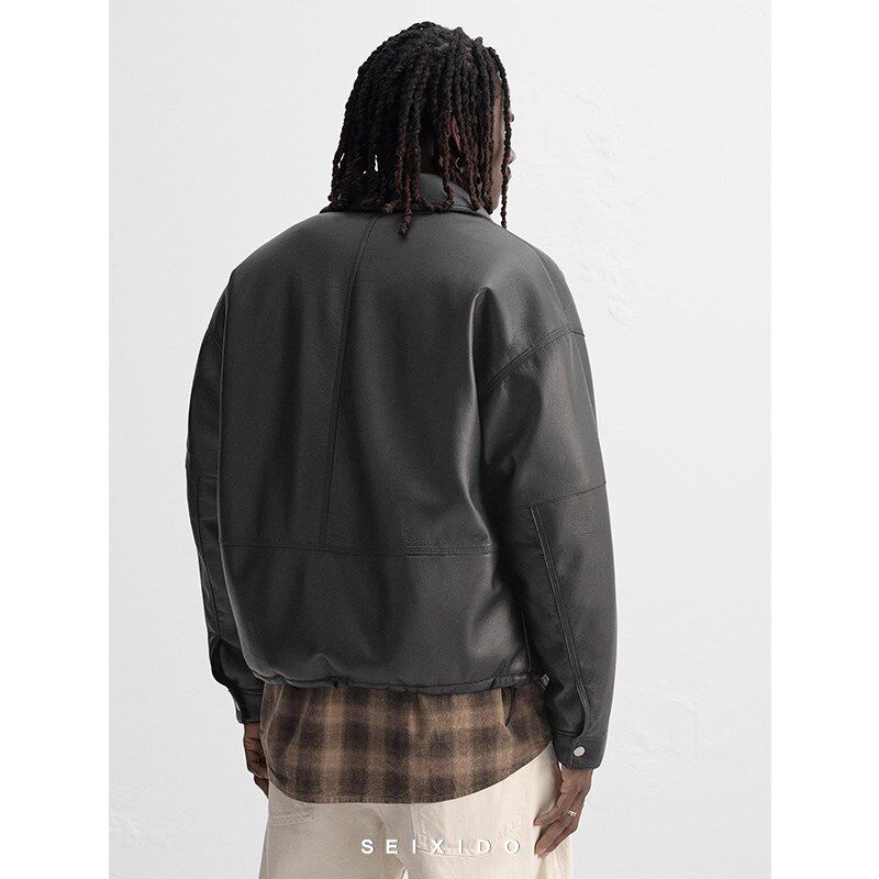 柜529!秋冬新品男装翻领仿皮棉服8281322宽松夹克皮外套8281/322,男装,皮衣,淘宝优惠券,粉丝福利购,淘宝优惠卷