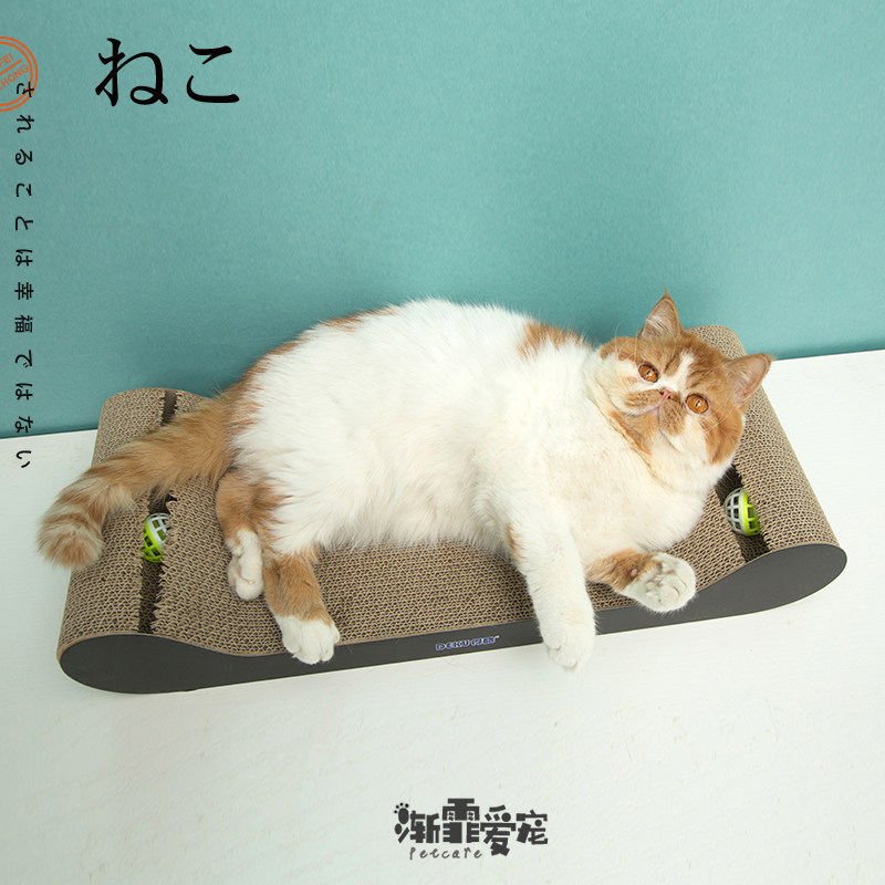 大号猫抓板瓦楞纸猫窝靠背沙发床猫捉球斜坡三角形磨爪板铃铛球,宠物/宠物食品及用品,猫抓板,淘宝优惠券,粉丝福利购,淘宝优惠卷