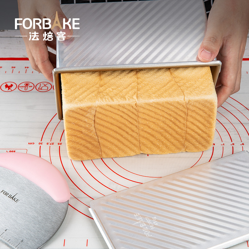 法焙客450g波纹吐司盒套装揉面垫切面刀烘焙模具工具套装烤箱家用