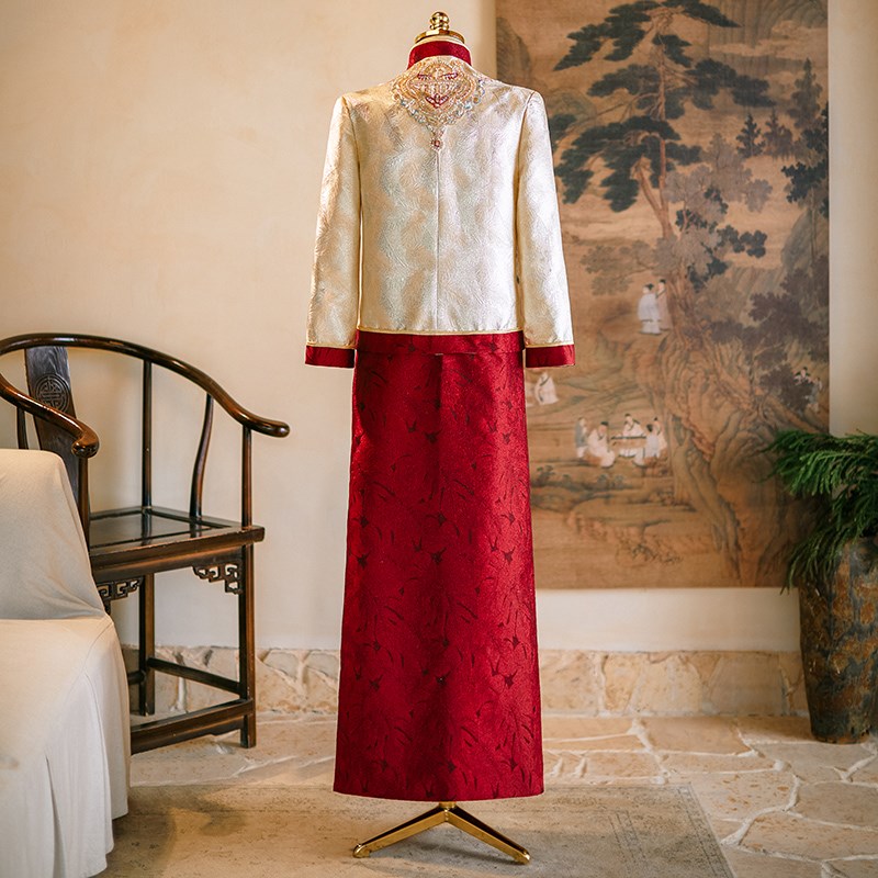 男装秀禾服2024新款中式结婚新郎敬酒服男款古装喜服男士唐装秀和