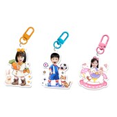 幼儿园儿童书包名字挂件钥匙扣定制双面照片亚克力宝宝姓名防丢牌