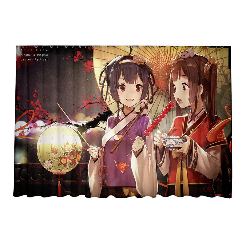 窗帘碧蓝航线凌波定制二次元日式动漫卧室宿舍阳台电竞房性感窗帘