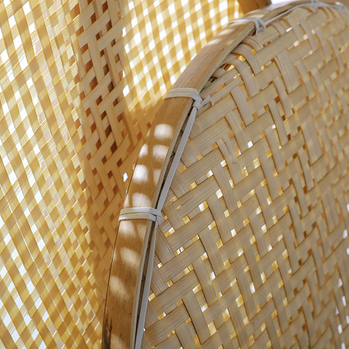 竹编有孔筛子圆簸箕手工编织米筛家用粗孔细孔晾晒装饰竹制品竹匾