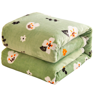 冬季加厚毛毯铺床毯子珊瑚绒床单春秋单人午睡盖毯法兰绒宿舍学生