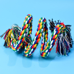 大中小型鹦鹉攀爬绳棉绳 宠物鸟类啃咬玩具秋千吊绳 站架鸟笼配件