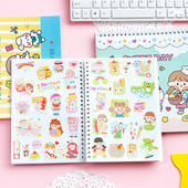 柠檬家 咘咘酱环游记线圈离型本40张双面离型胶带贴纸diy图鉴收纳