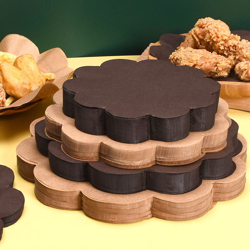 花边防油纸本色吸油纸食物专用厨房油炸点心垫纸耐高温餐盘油纸