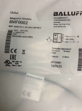 议价全新原装巴鲁夫BMF0002磁性传感器BMF 204K-PS