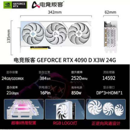 议价AX电竞叛客RTX4090D/4080S/4060/4070S TIS SUPER白色显议价