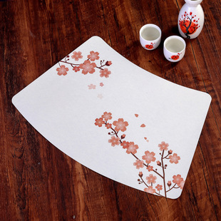 餐垫纸一次性扇形新中式餐垫酒店日式餐桌垫弧形日料店餐具垫新品