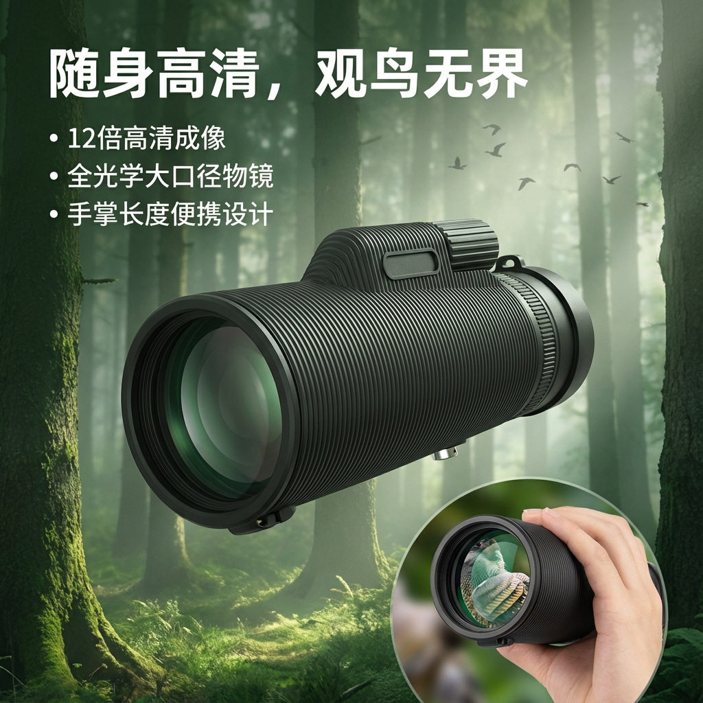 12倍50MM单筒高清便携手持望远镜