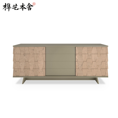 北欧极简设计实木餐边柜