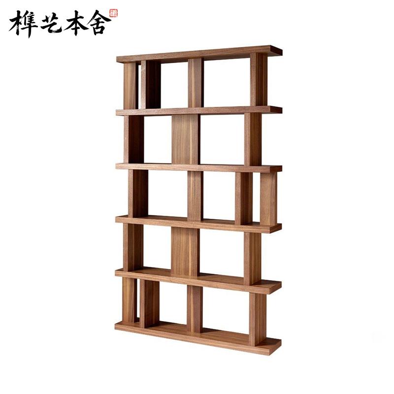 实木书架书柜一体靠墙书架