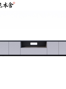 榫艺本舍/意式极简设计大平层样板间客厅直排 SPEEDE 实用电视柜