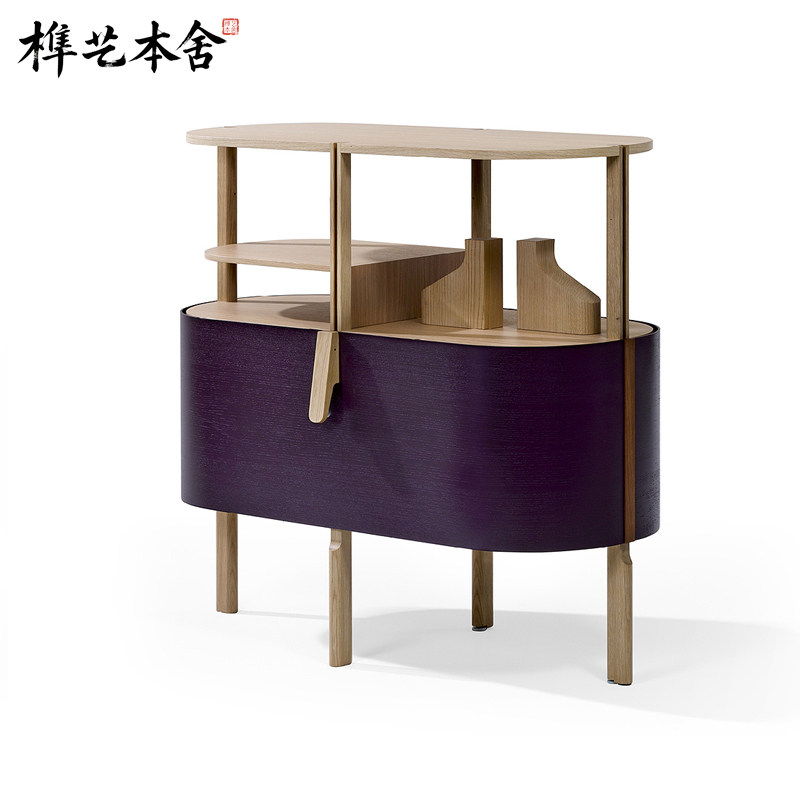 意式极简轻奢设计师玄关柜