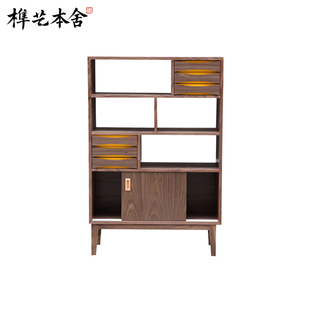 vodder 榫艺本舍 arne 极简多格轻奢 bookcase实木书柜陈列柜 意式