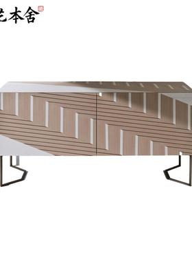 榫艺本舍/北欧艺术设计客厅Twill  Intarsia Sideboard抽屉餐边柜