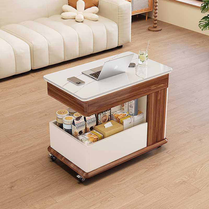 多功能简约可移动茶几客厅家用升降折叠推车新款现代沙发边柜边几,3C数码配件,USB灯,淘宝优惠券,粉丝福利购,淘宝优惠卷