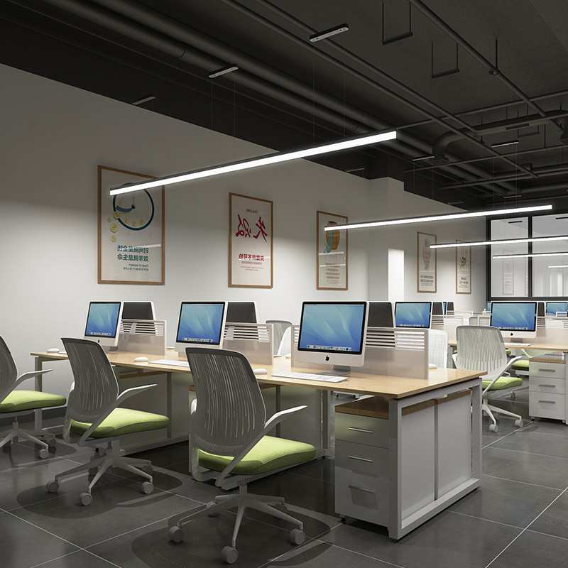 办公室led吊灯长条灯商业教室商场餐厅灯吧台照明方通灯简约