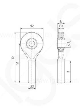 igus德国易格斯杆端轴承带外螺纹固体润滑 EALM 滚珠轴承igubal