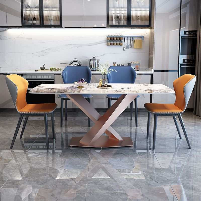 意式岩板餐桌椅组合轻奢西餐桌现代简约小户型餐桌家用长方形饭桌,3C数码配件,USB灯,淘宝优惠券,粉丝福利购,淘宝优惠卷