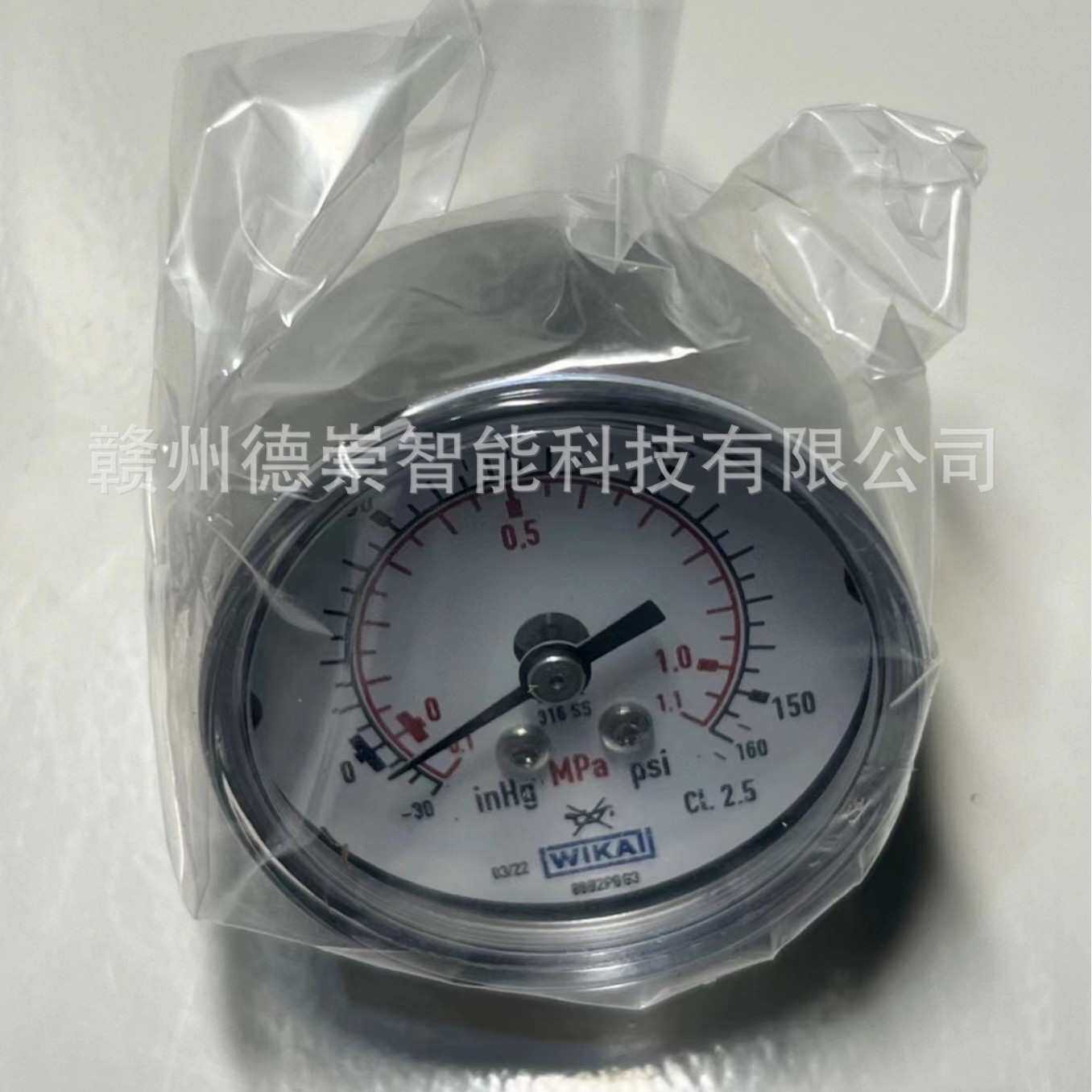 WIKA 轴向压力表 型号-30inHg/160psi/MPA 接口方式 1/4焊接或LOK