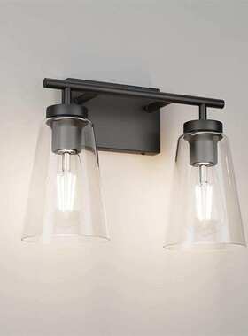 壁灯卧室床头美式复古黑色三头玻璃玄关阳台过道ebay洗手间镜前灯