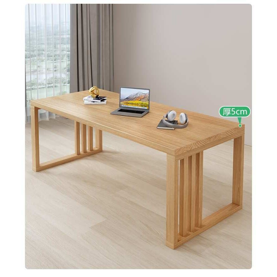 现代简约全实木电脑桌子北欧风家用办公学习书桌会议长桌老板桌子