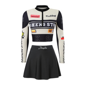 裙式 水母衣潜水服女长袖 分y体温泉泳装 修身 保守浮潜泳衣冲浪 短款