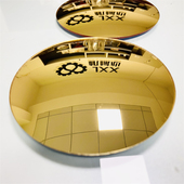 机械心牌改装 后视镜复古广角镜片黄铜色广角O后视镜贴片广角镜片