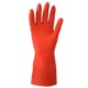 粤龙红色乳胶光里加厚手套洗衣洗碗家用清K洁厨房保洁橡胶耐用女