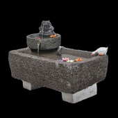 老石槽鱼缸鱼池石头花盆阳台水景A旧水槽庭院户外青石马槽流水摆