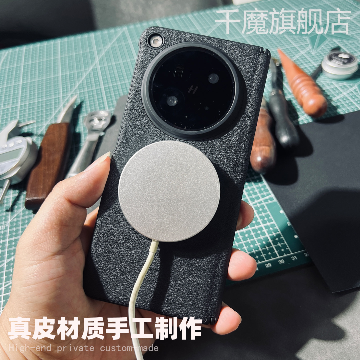 适用oppofindn6折叠屏手机壳findn5真皮壳findn3保护套壳膜一体中轴铰链保护磁吸圈商务男女通用新款