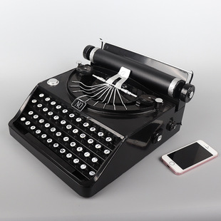 复古怀旧打字机模型铁皮手工艺品老式书店橱窗柜装饰摆件摄影道具