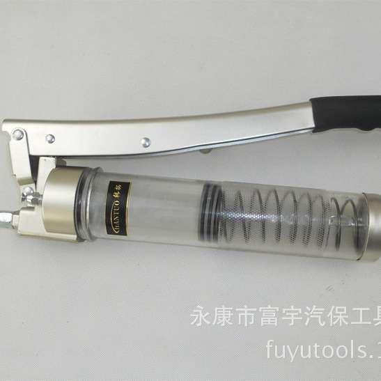 韩拓透明拉链式黄油枪双压杆900CC打黄油弹专用润滑注油枪HT-610