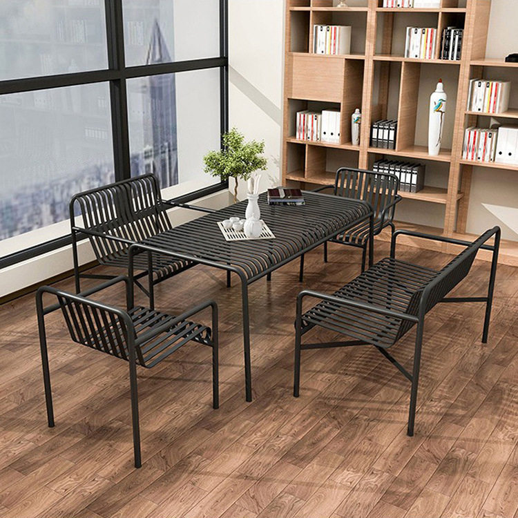 户外桌椅铁艺休闲简约桌椅组合田园庭院网红式花园咖啡厅外餐桌椅