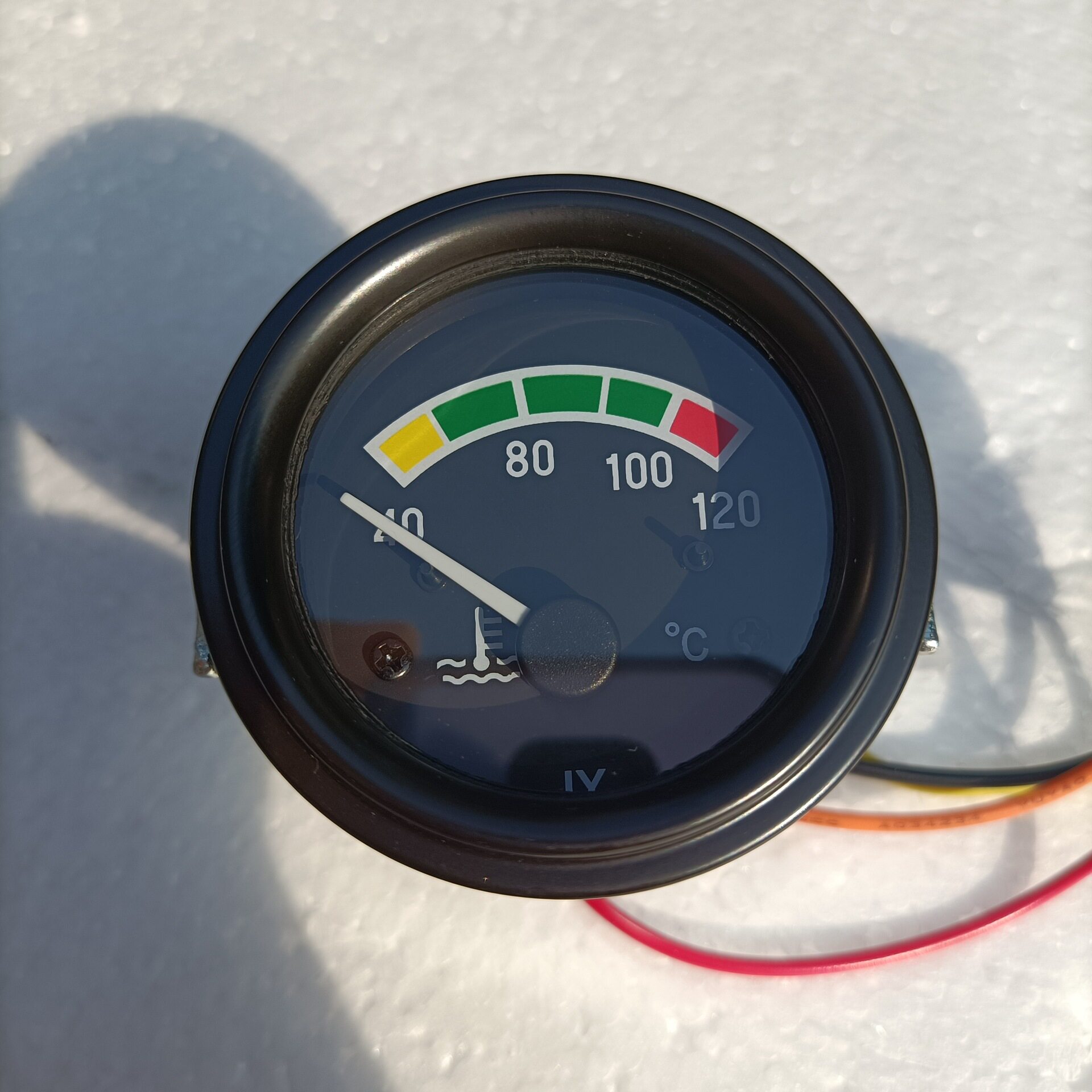 指针式电感水温表圆形55mm40-120度12v24v改装车货车载水箱温度表