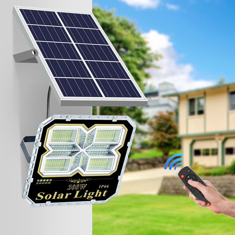 太阳能投光灯led户外防水庭院灯光控太阳能路灯照明家用厂房新款