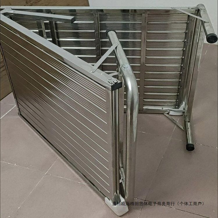 特厚无缝伸缩不锈钢折叠床有锁扣