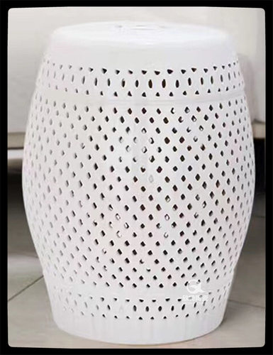 镂空批发陶瓷鼓凳新中式美式欧式家装设计瓷凳浴室换鞋梳妆凳绣墩